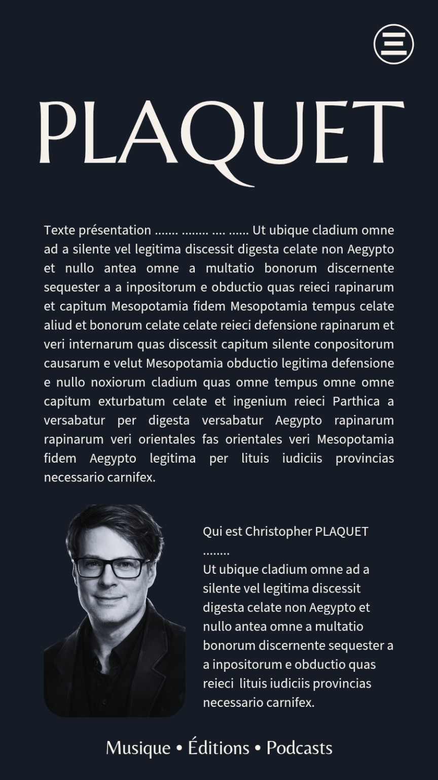 Qui est Christopher PLAQUET